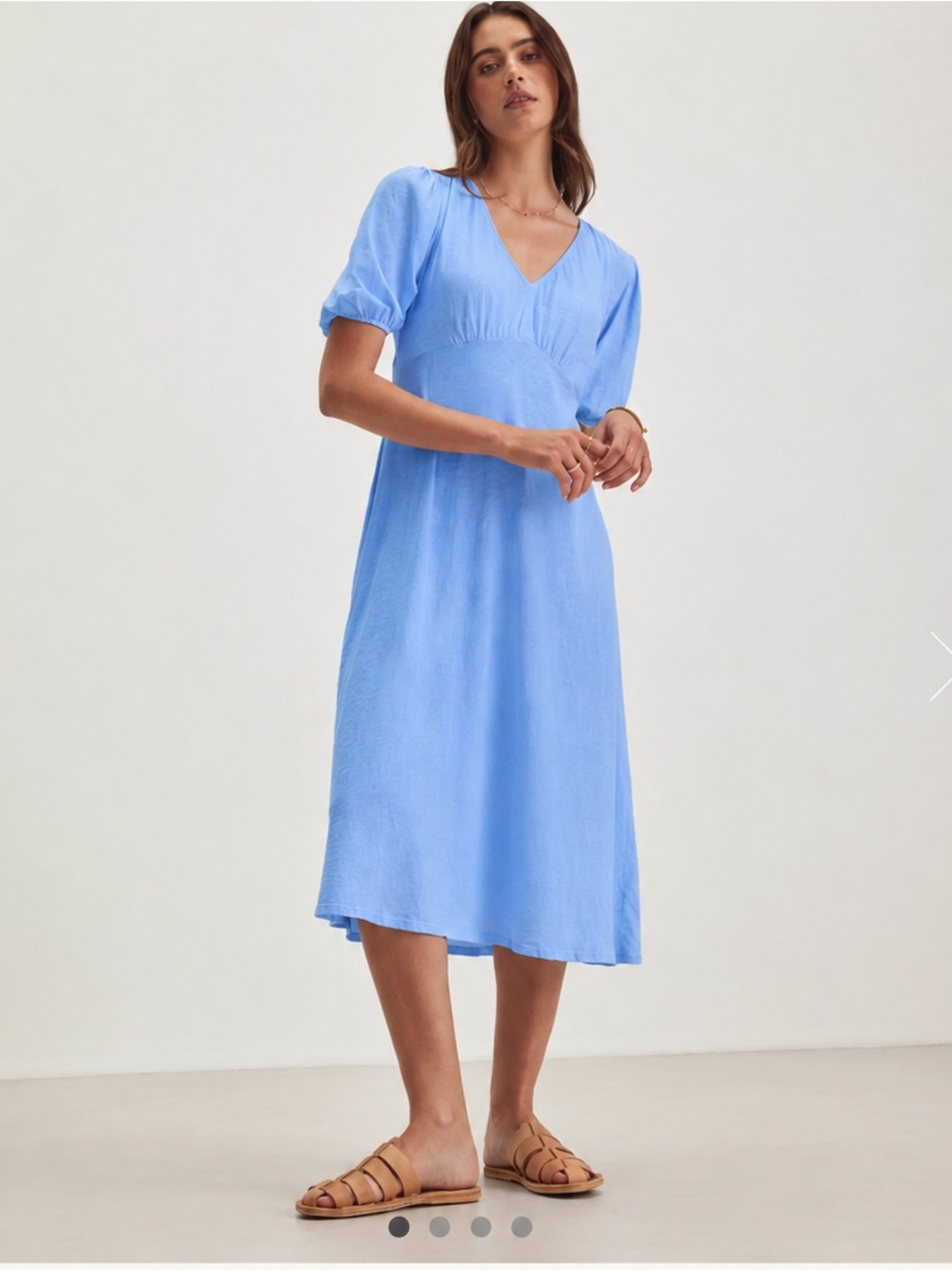New Velvet by Graham & Spencer Parker Midi Dress French Blue